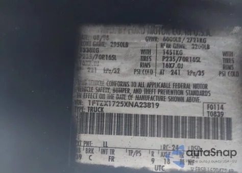 1999 Ford F-150 Work Series/Xl/Xlt from USA, damaged, VIN 1FTZX1725XNA23819